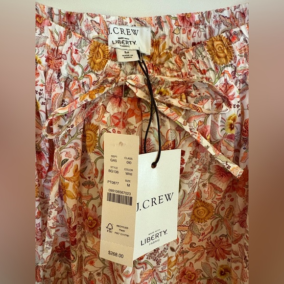 JCrew tiered Organic cotton maxi skirt in garden of life fabric size M - Picture 5 of 7